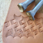 Košík s lanem camouflage razidla do kůže