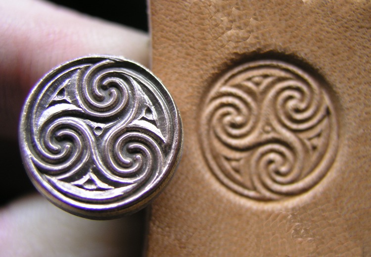 keltské spirály razidlo do kůže pečetidlo