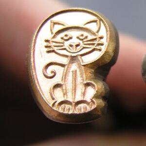 Sedící kočka razidlo do kůže a keramiky