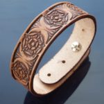 Kožený náramek – Růže