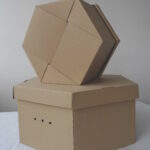 Krabice na klobouky šestihran hnědá