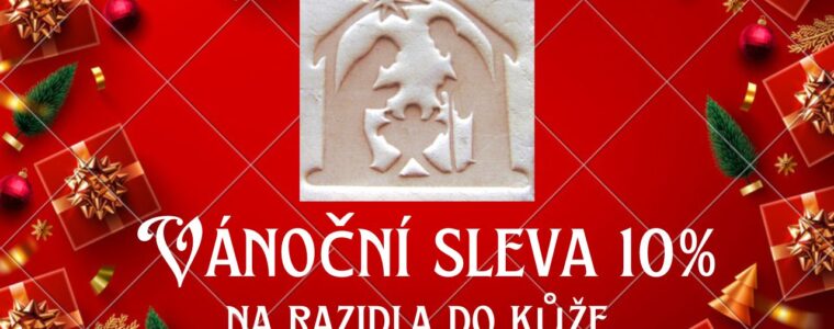 Vánoční sleva 10% na razidla do kůže